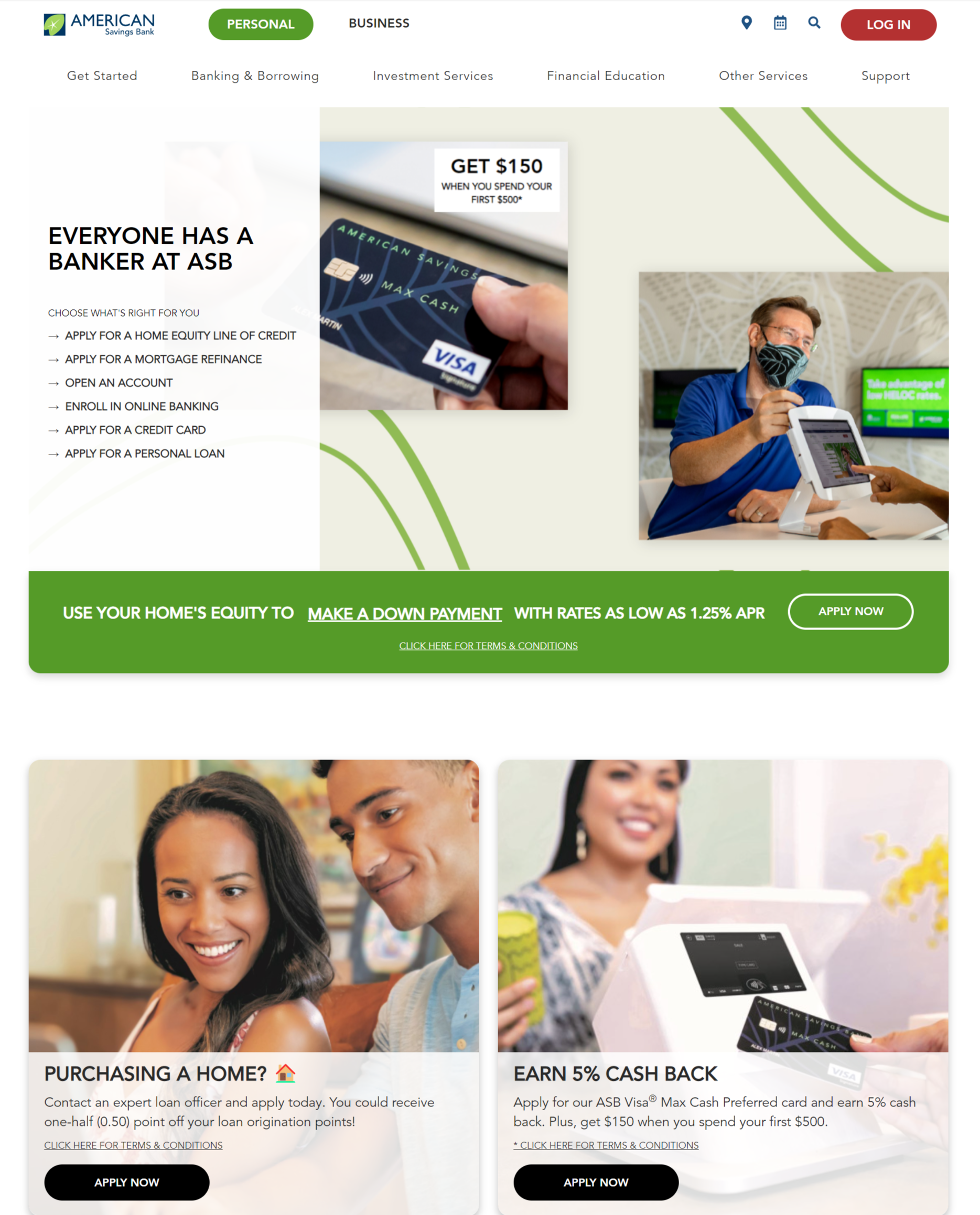 American Savings Bank Website